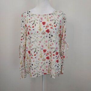 Velvet By Graham Spencer Floral Bell Sleeve Top